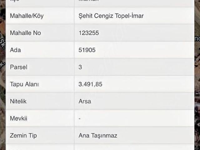Şehit Cengiz Topel Mahallesi, Mamak içerisinde satılık Arsa