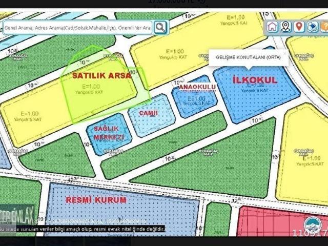 Kocasinan, Kayseri içerisinde satılık Arsa