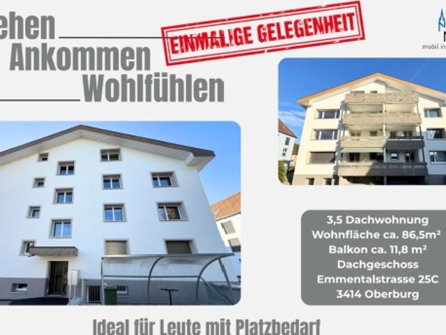 Dachwohnung mieten in Oberburg, Verwaltungsregion Emmental-Oberaargau