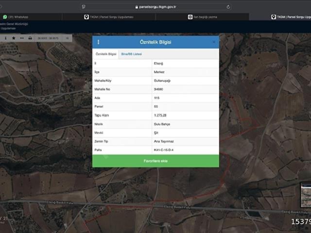 Elazığ Merkez, Elaziğ içerisinde satılık Arsa