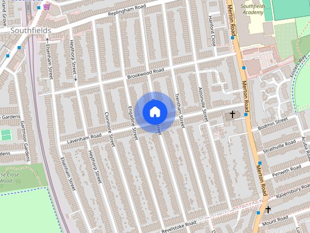 House for rent in Southfields, Greater London