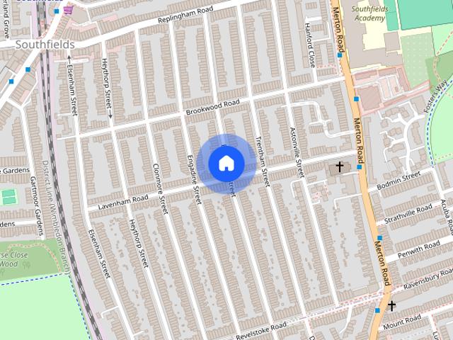 House for rent in Southfields, Greater London