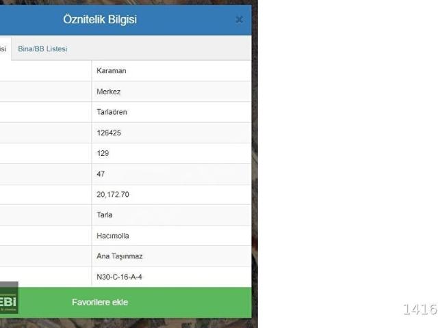 Lale, Karaman Merkez içerisinde satılık Arsa