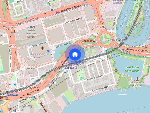 Apartment for rent in Blackwall, Greater London