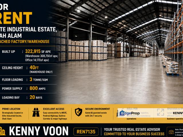 Warehouse for rent in Alam Impian, Selangor