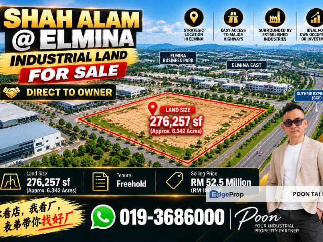 Warehouse for sale in Shah Alam, Petaling