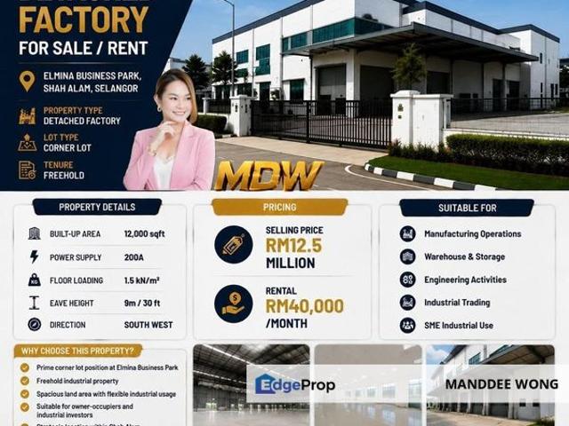 Warehouse for rent in Selayang, Selangor