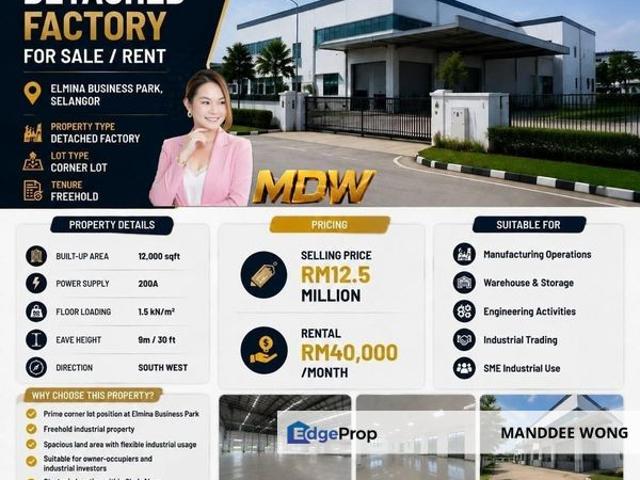 Warehouse for sale in Selayang, Selangor