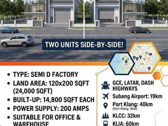 Warehouse for rent in Selayang, Selangor