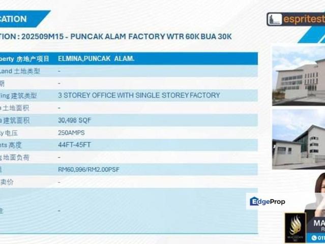 Warehouse for rent in Selayang, Selangor