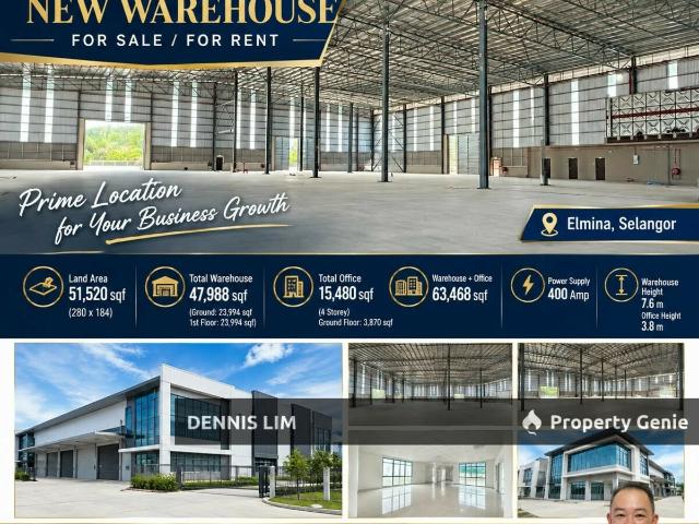 Warehouse for rent in Majlis Perbandaran Selayang, Gombak