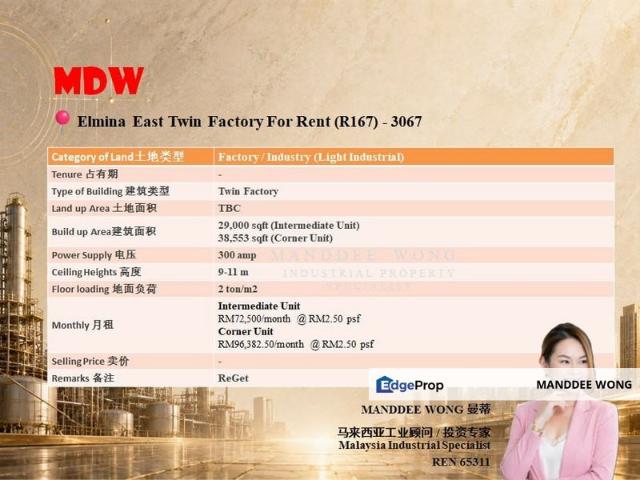 Warehouse for rent in Petaling, Alam Impian