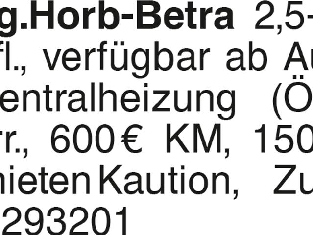 Wohnung mieten in Horb (Kernstadt), Horb