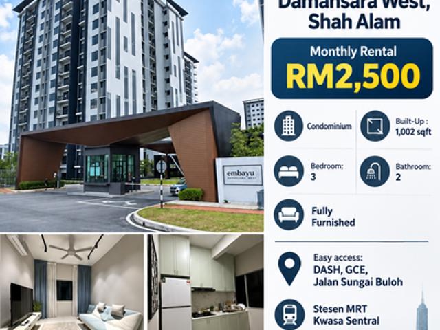 Condominium for rent in Petaling, Alam Impian