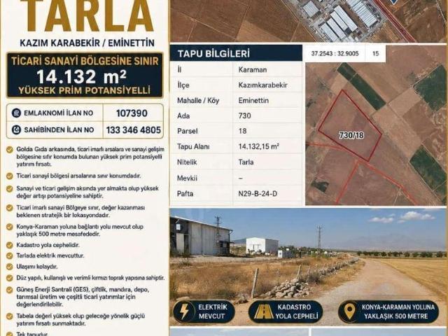 Kazımkarabekir Merkez, Kazımkarabekir içerisinde satılık Arsa