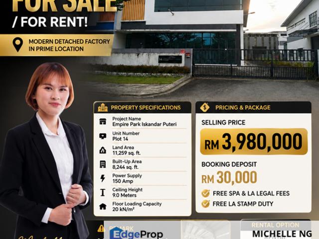 Warehouse for sale in Bukit Ledang, Johor