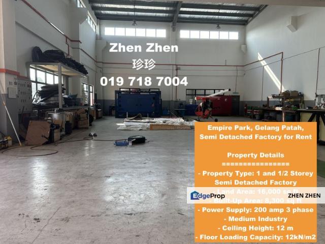 Warehouse for rent in Bukit Ledang, Johor