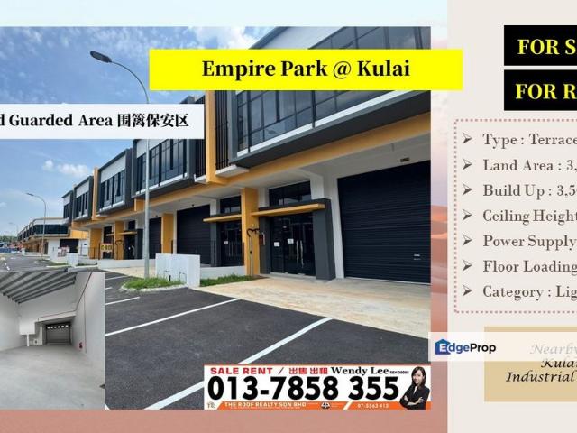 Warehouse for rent in Kulai, Johor