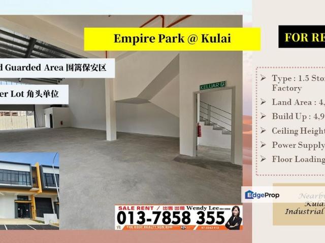 Warehouse for rent in Kulai, Johor