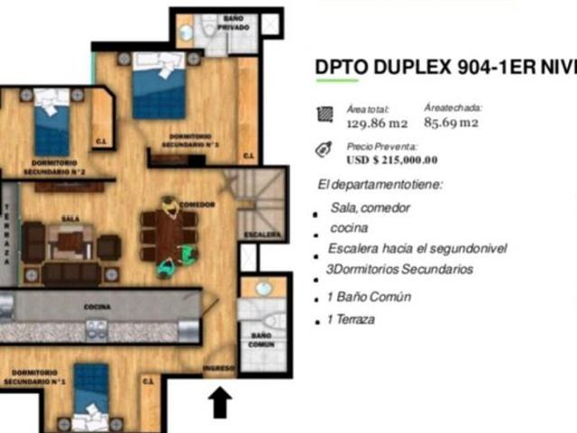 EN VENTA DÚPLEX DE ESTRENO LA CALERA SURQUILLO