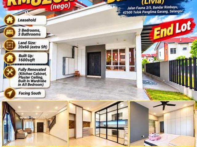Terraced House for sale in Zon Perindustrian Bebas Telok Panglima Garang, Teluk Panglima Garang