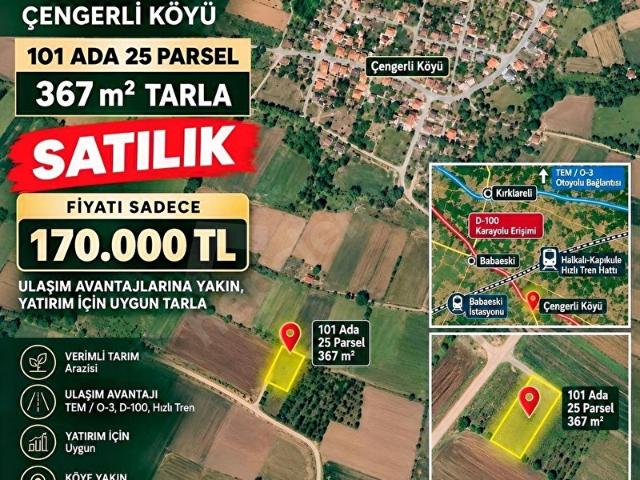 Babaeski, Kirklareli içerisinde satılık Arsa