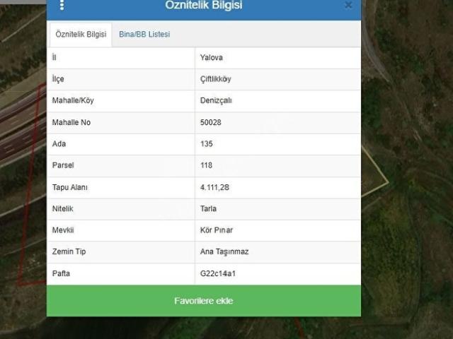 Çiftlikköy, Yalova içerisinde satılık Arsa