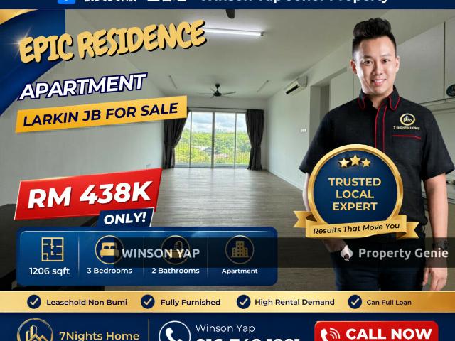 Apartment for sale in Johore Bahru, Johor