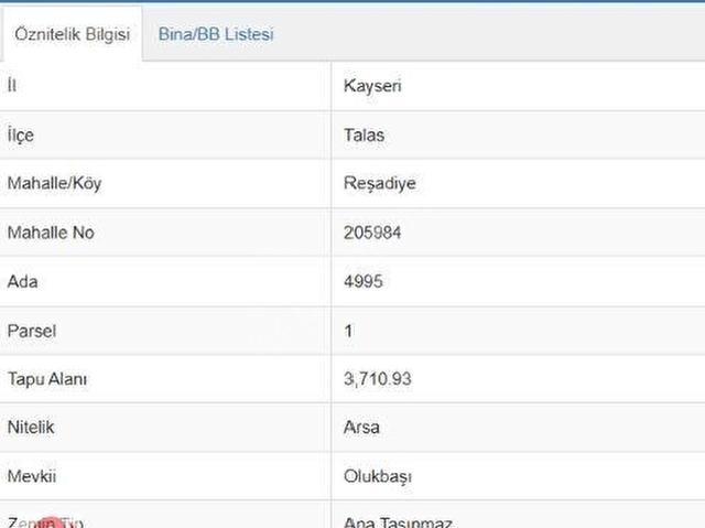 Talas, Kayseri içerisinde satılık Bina