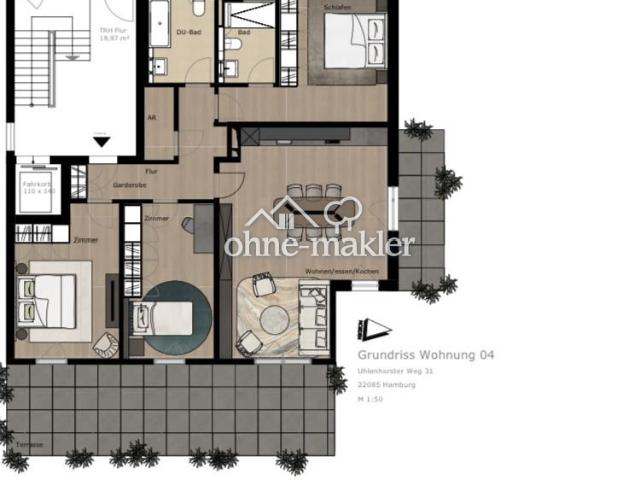 Apartment mieten in Hamburg-Nord, Hamburg
