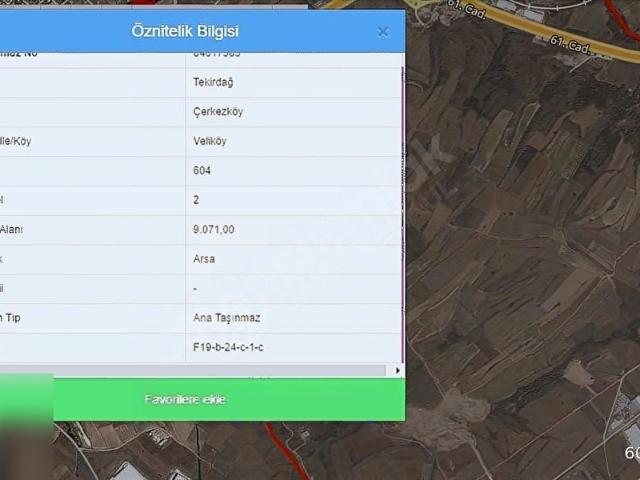Veliköy Organize Sanayi Bölgesi, Çerkezköy içerisinde satılık Dükkan
