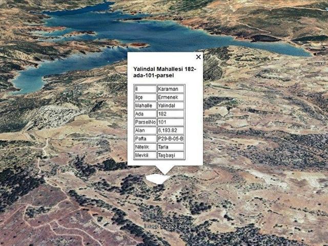 Yalındal Köyü, Ermenek içerisinde satılık Arsa