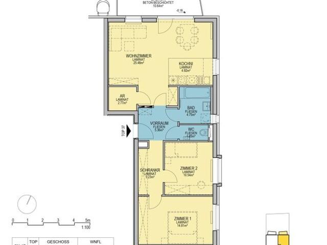 Apartment mieten in Wohnhausanlage Porsche-Viertel, Wiener Neustadt