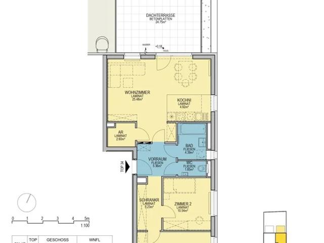 Apartment mieten in Wohnhausanlage Porsche-Viertel, Wiener Neustadt