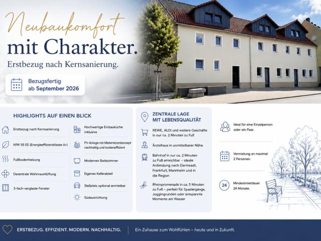 Wohnung mieten in Gernsheim, Hessen
