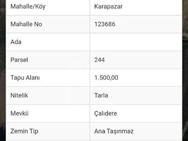 Karapazar, Odunpazarı içerisinde satılık Arsa