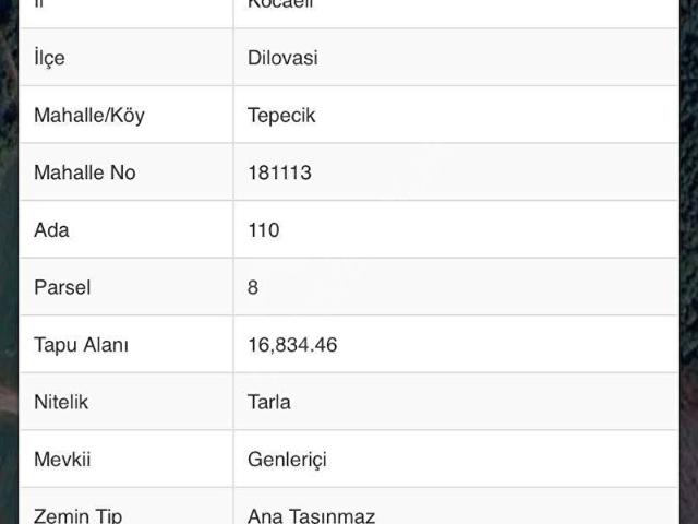 Dilovasi, Kocaeli içerisinde satılık Arsa