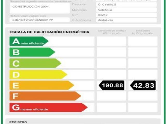 Piso en venta en Velefique, Andalucía