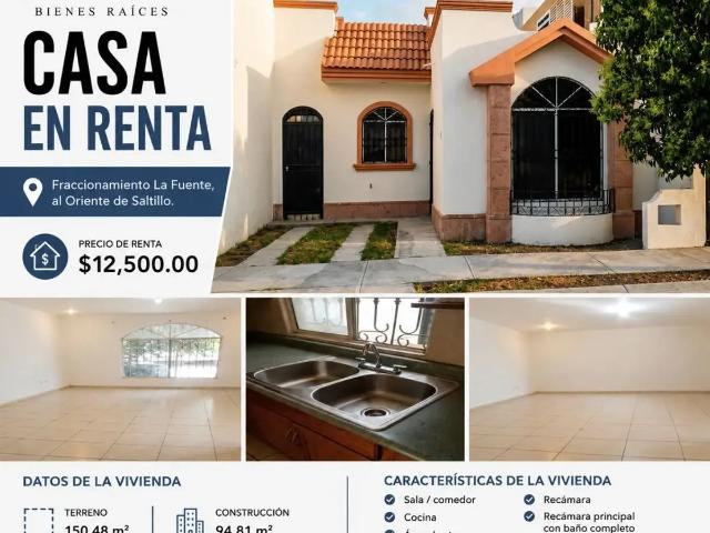 Casa en renta en Saltillo, Coahuila