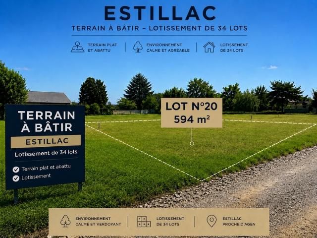 Terrain vente à Agen, Estillac