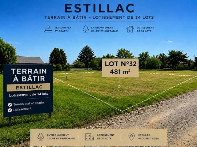 Terrain vente à Agen, Estillac