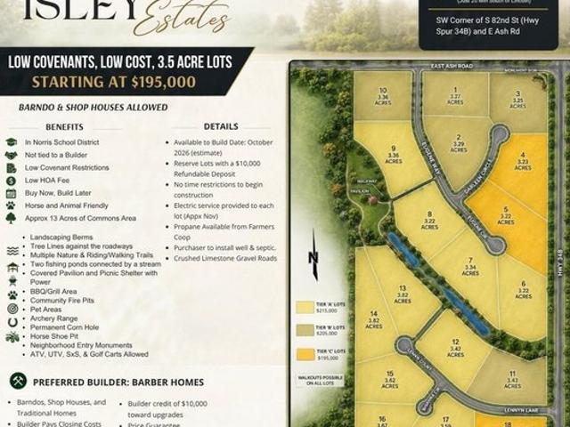 Land for sale in Firth, Lancaster County