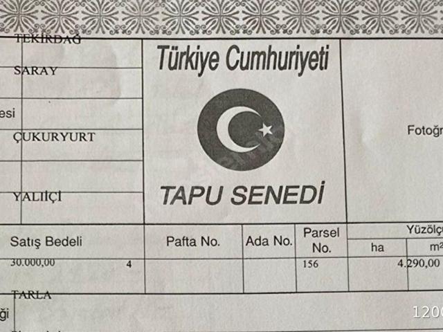 Saray, Tekirdağ içerisinde satılık Arsa