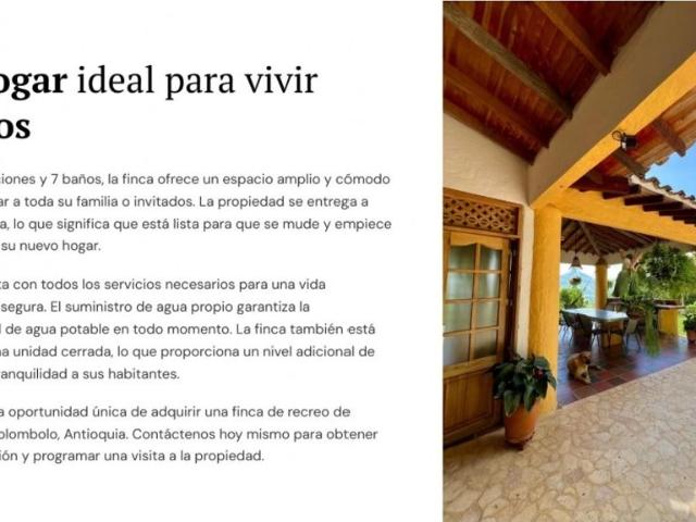 Exclusiva casa de campo en venta Venecia, Colombia