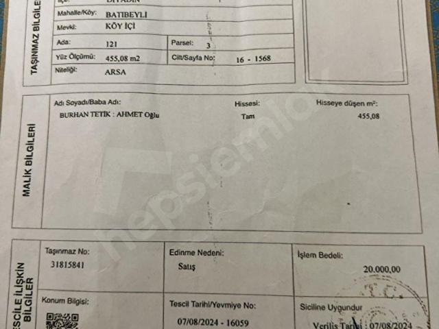 Diyadin, Ağri içerisinde satılık Arsa