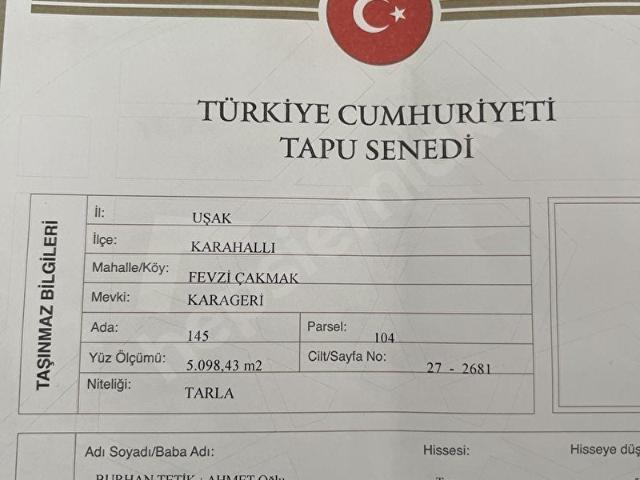 Alfaklar, Karahallı içerisinde satılık Arsa