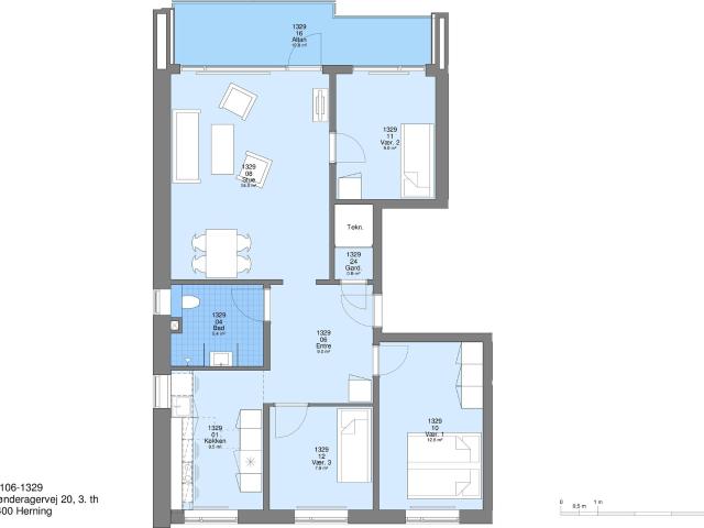 Lejlighed til leje i Herning, Århus