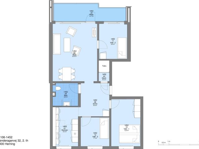 Lejlighed til leje i Herning, Århus