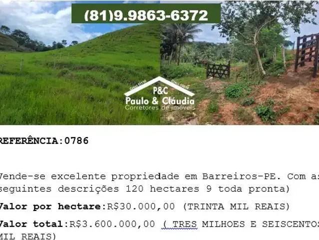 Fazenda venda em Região Geográfica Imediata de Barreiros-Sirinhaém, Barreiros