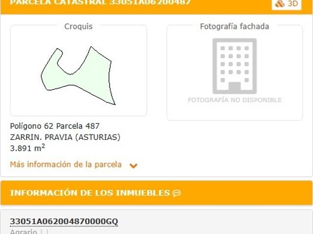 Terreno en venta en Pravia, Asturias